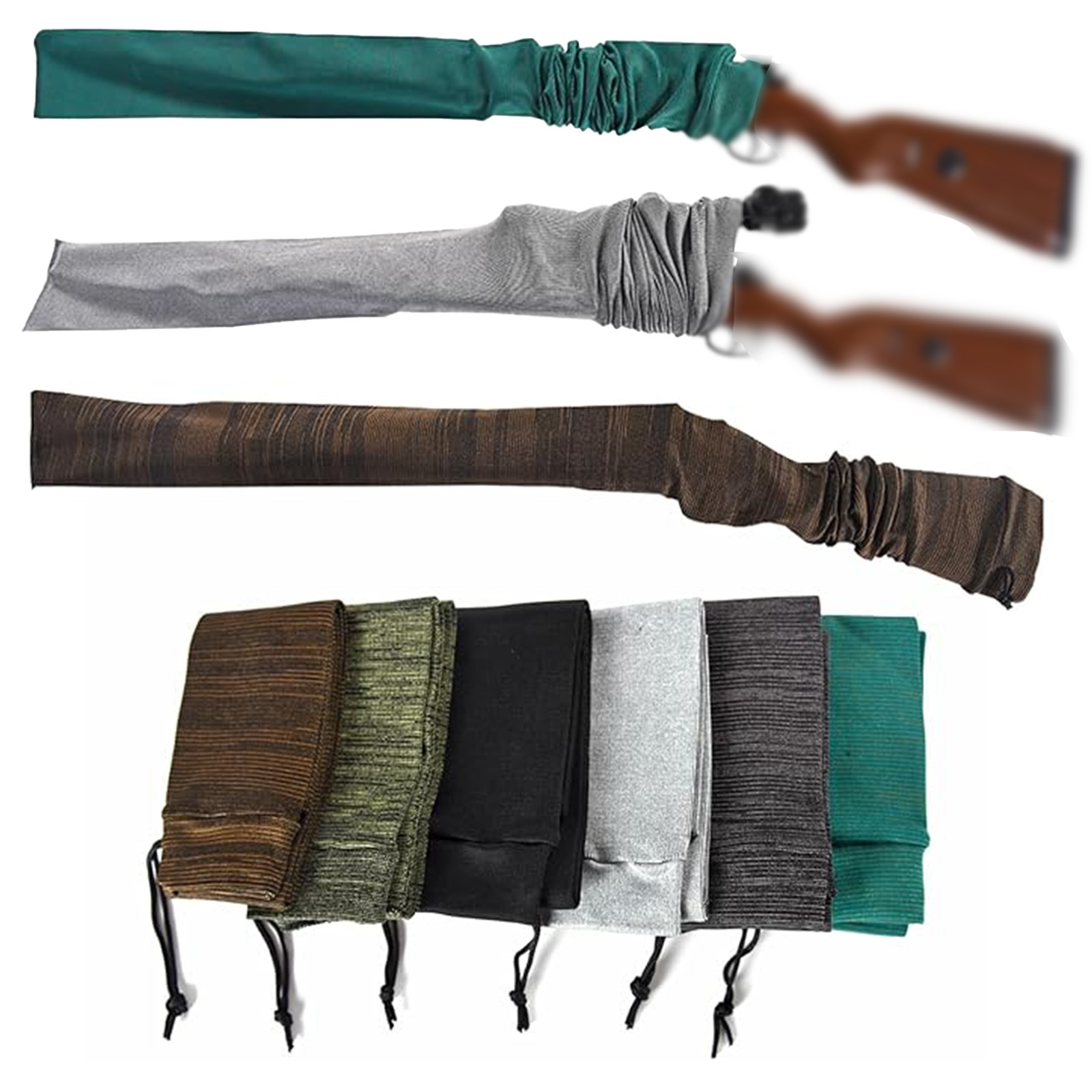 Fishing Rod Case - Silicone Treated Gun Sock Polyester Rifle