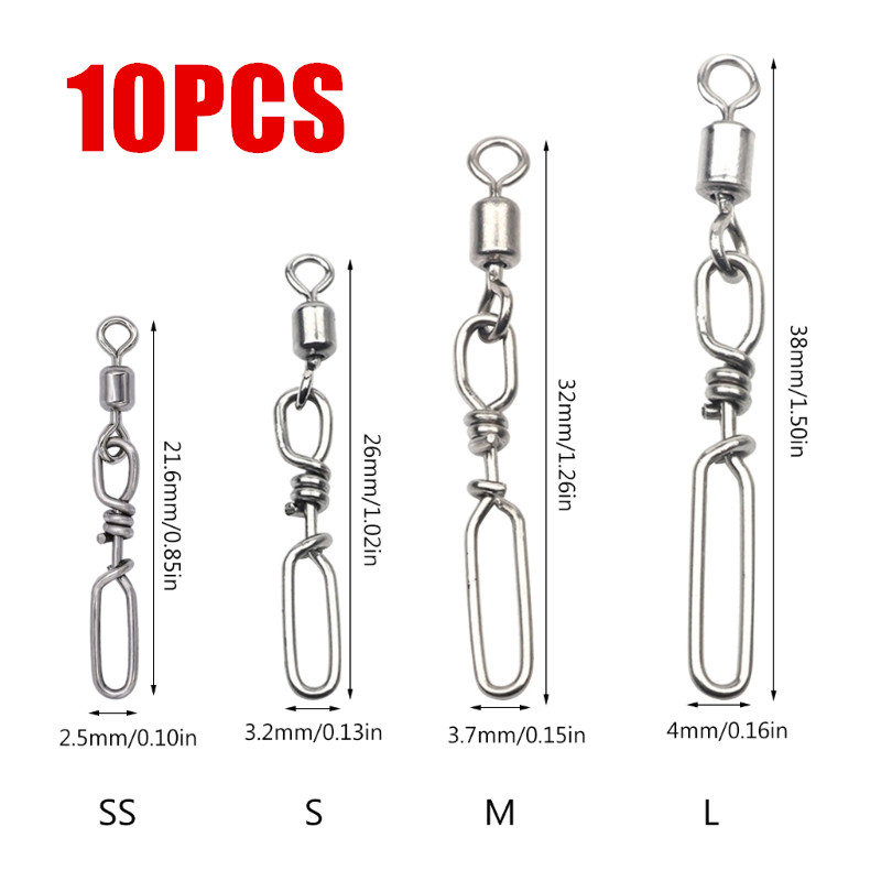 Fishing Rod Building Kit - 10Pcs Stainless Steel Quick Snaps Power