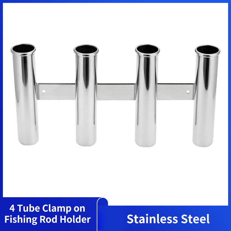 Fishing Rod Rack - Stainless Steel 4 Tubes Rod Holders