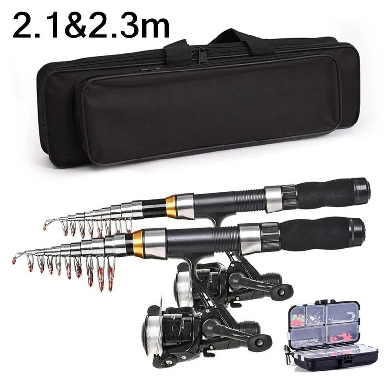 Fishing Rod Combo - BRAVMAK 2.1/ 2.3 mTelescopic Fishing Rod