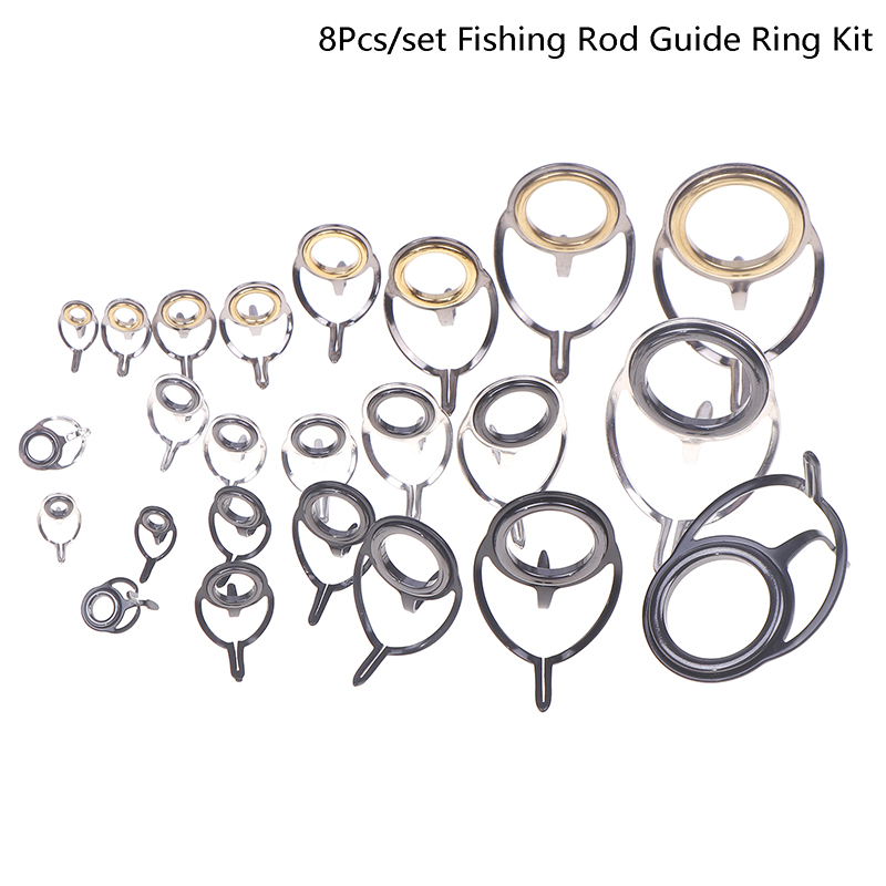 8Pcs Fishing Tackle Stainless  - Fishing Rod Repair Kit 评论和价格