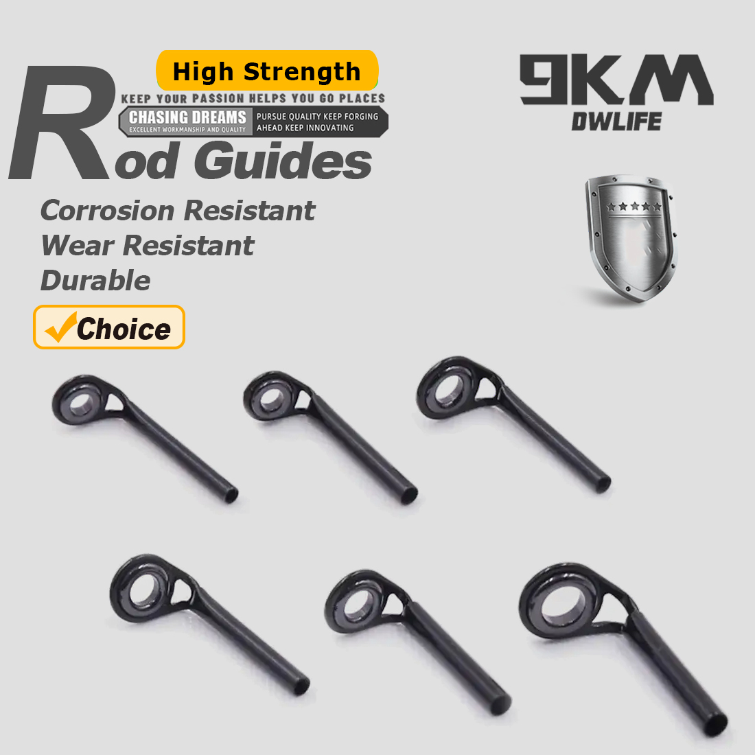 Fishing Rod Guides 5~10pcs MKT - Fishing Rod Tip Replacement 评论和价格