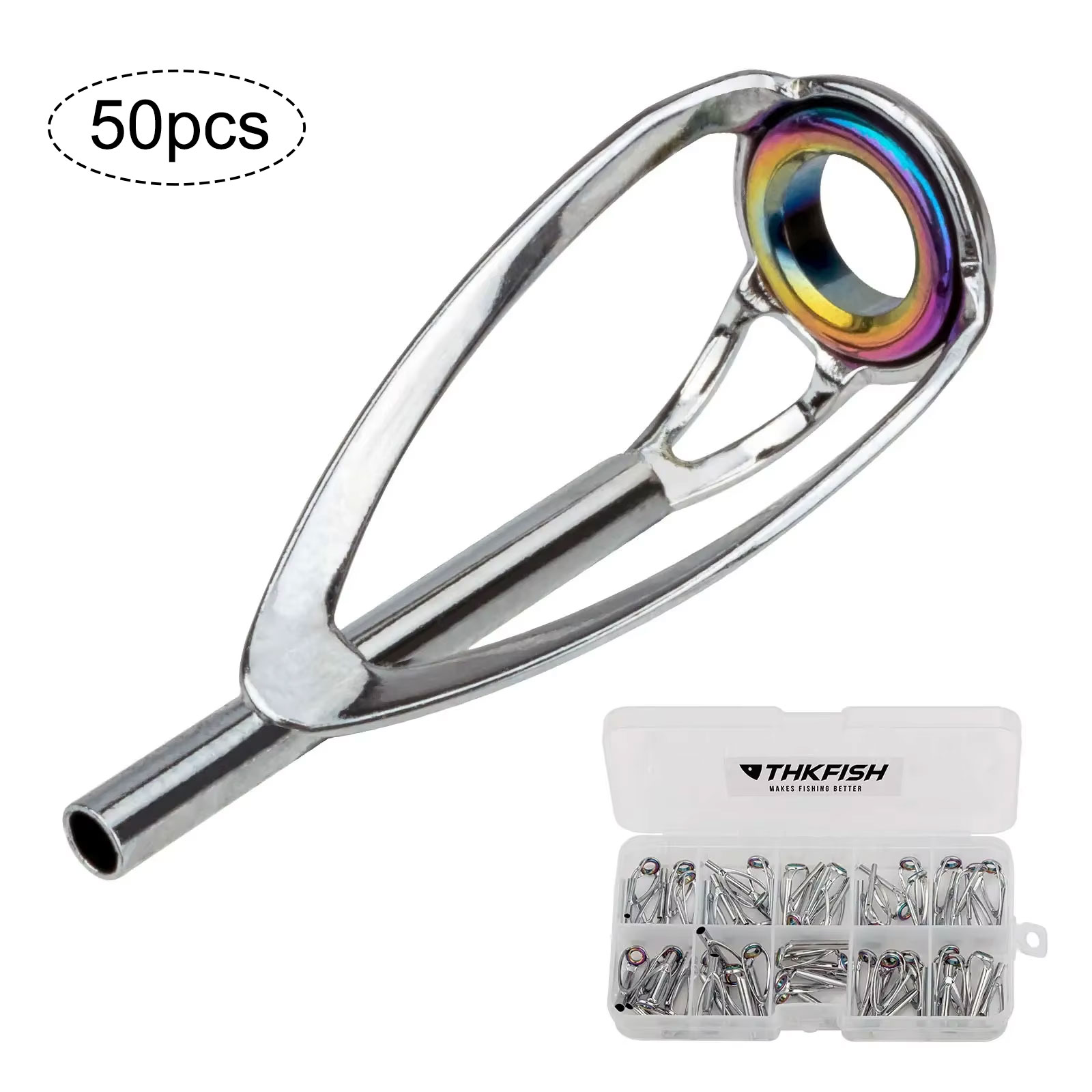50pcs Fishing Rod Tip Top Repa - Fishing Rod Tip Replacement 评论和价格