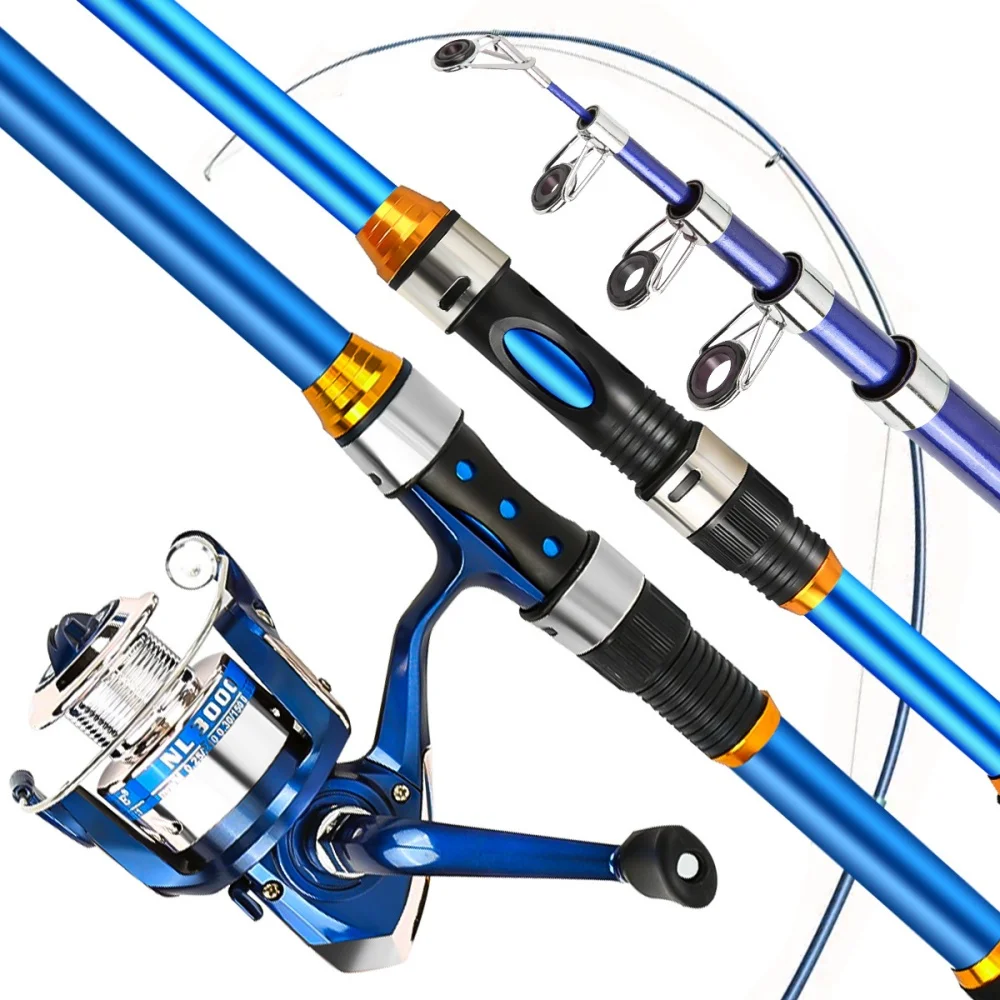 2.1-3.6M Telescopic Glass Fibe - Fishing Rod Combo 评论和价格