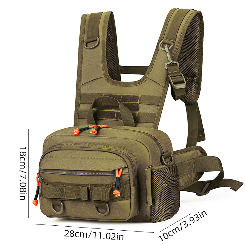 Men Chest Bag Tactical Fishing - Fishing Rod Holder 评论和价格