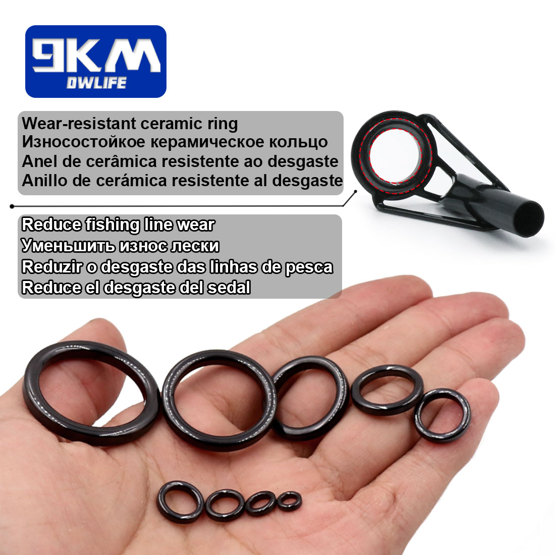 5Pcs Fishing Rod Tip Guides Re - Fishing Rod Tip Replacement 评论和价格